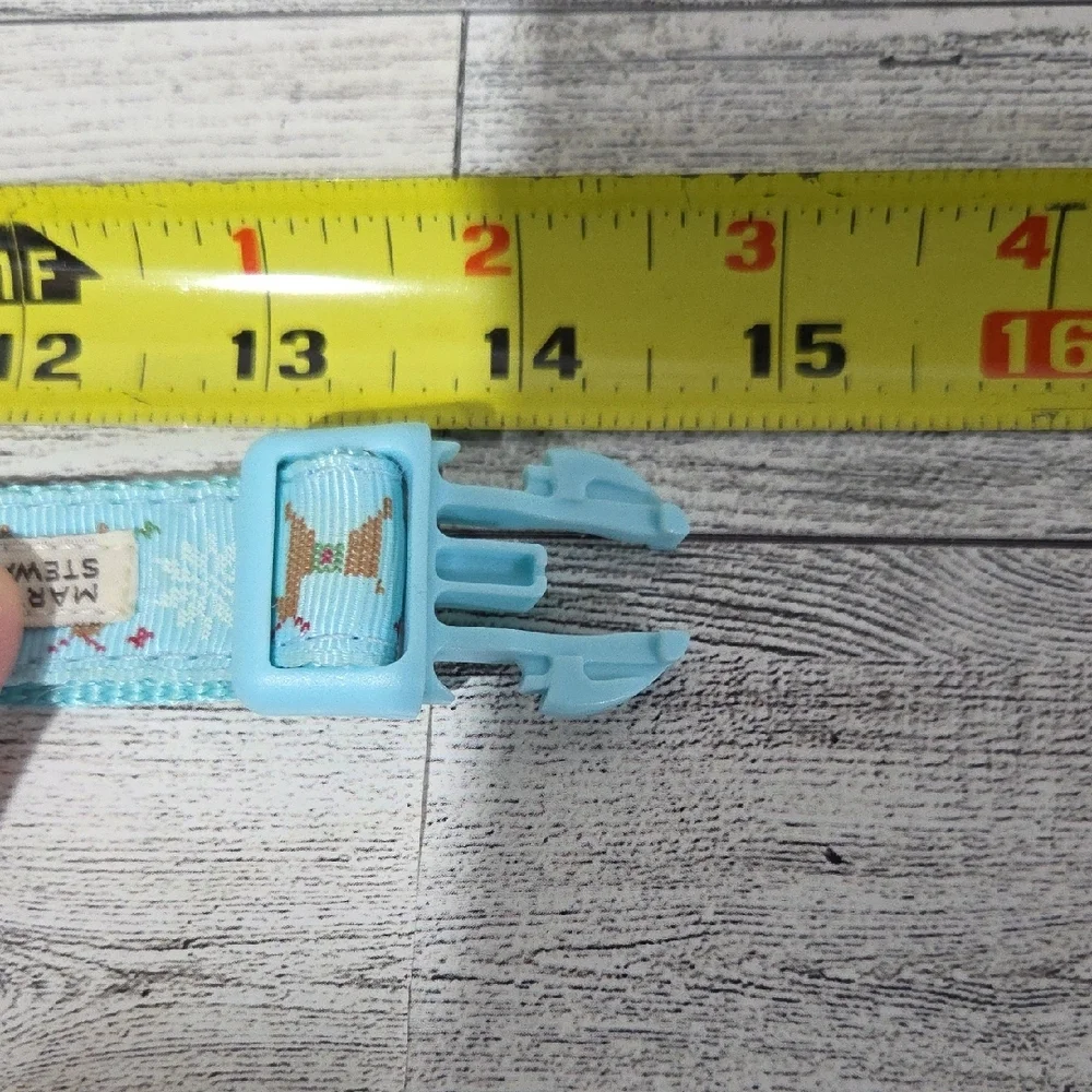 Martha Stewart Turquoise Pet Collar with Snowflake Accent